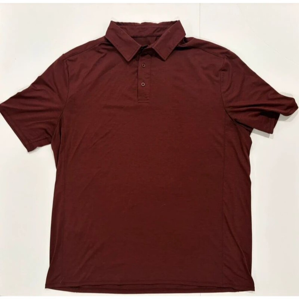 Quince Flowknit Breeze Performance Polo Burgundy XL